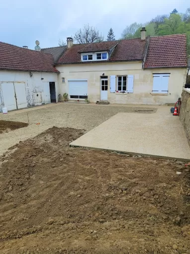 Réalisation du terrasse en béton désactiver vers villers Cotterêts, Crépy-en-Valois, ANTOINE MIRET